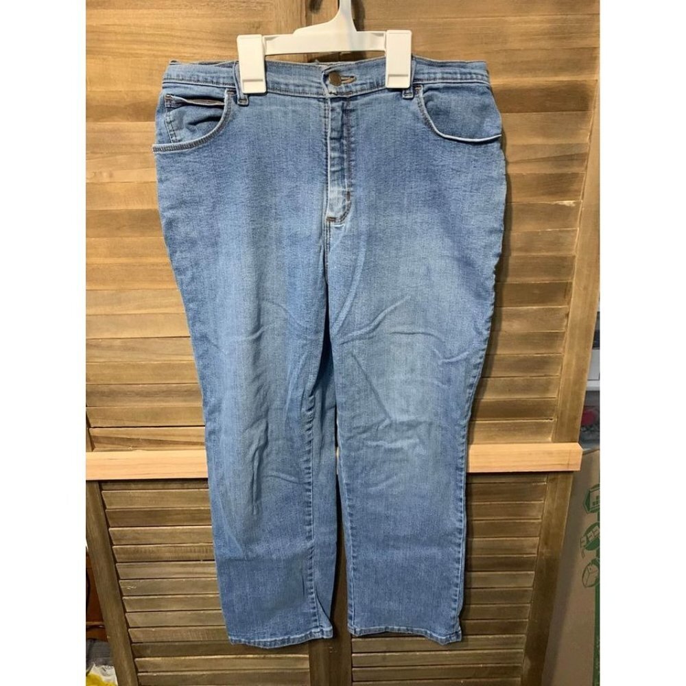Lee Relaxed Fit Women’s Denim Blue Jeans Size 12 Short Petite